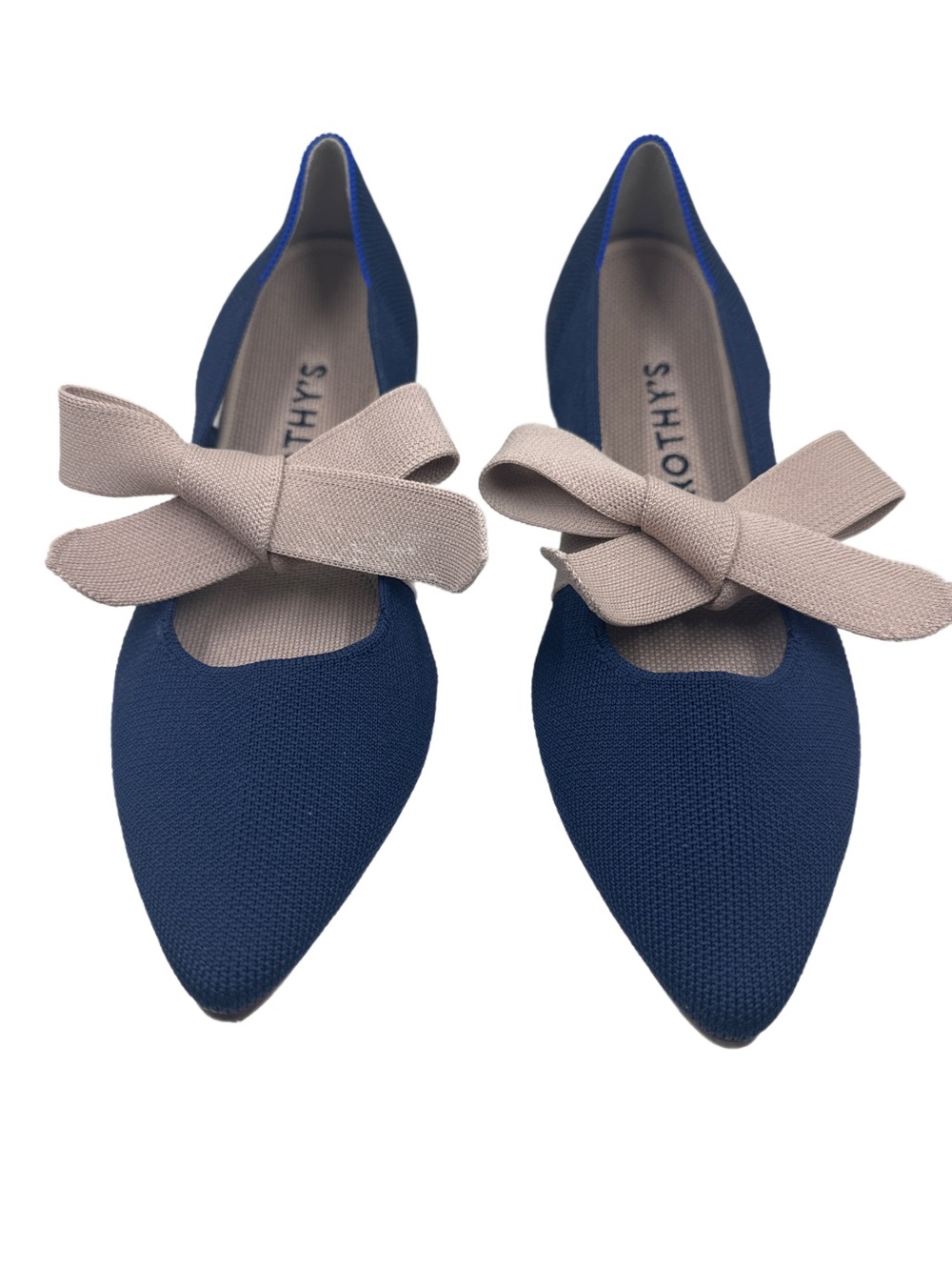 Rothy's very popular size 11 navy "the point" Mary Jane knit flat Never worn!